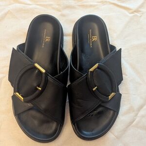 Banana Republic Black Slide Sandals